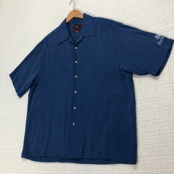 Bjorn Borg Silk Golf Shirt Lakewood Ranch‎ Club Button Up Short Sleeve L - Picture 1 of 8